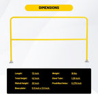 72"L Industrial Safety Guard Rail - High-Visibility Yellow