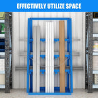 3-Bay Vertical Bar Storage Rack - 84" High Industrial Organizer