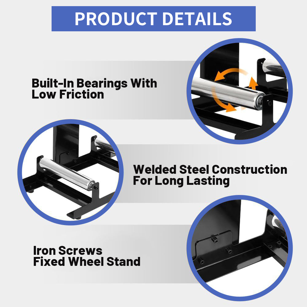 Rolling Wheel Detailing Stand,Heavy Duty Wheel Cleaning Stand - 110 lbs Capacity