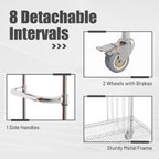 2-Tier Mobile Carton Cart - 8 Adjustable Dividers